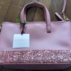 kate spade ピンク グリッターショルダーバッグ