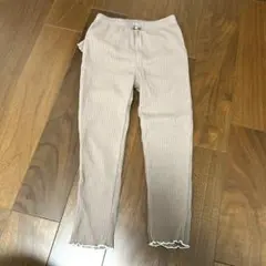 ママラク mamaraku リブパンツ ピンク 100cm