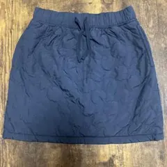 UNIQLOネイビー 裏起毛キルティングタイトスカート