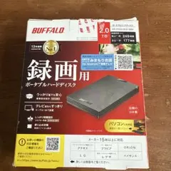 BUFFALO 2.0TB 外付けハードディスク HD-PGC2.0U3-GBA