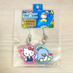 新品　キティ　タキシードサム　ペア　ストラップ　水族館　限定　チャーム