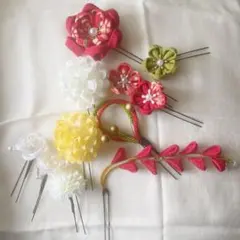 つまみ細工 髪飾りセット