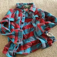 BIG HEARTED ストライプ柄シャツ 110