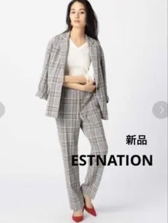 ESTNATION チェックパンツ