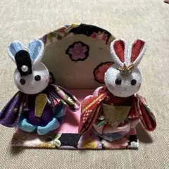 ちりめん細工 ♡うさぎの姉妹♡ - メルカリ