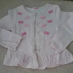 メゾピアノ リボンカーディガン 120130