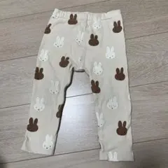 プティマイン　ミッフィー 総柄リブ編みレギンス