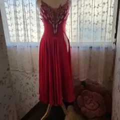 社交ダンス　ドレス。 パソ、ラテン、　アメリカンスムースにも！ LからLLサイズ