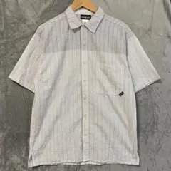 【L1160】 patagonia シアサッカー半袖シャツ サイズM ホワイトのサムネイル