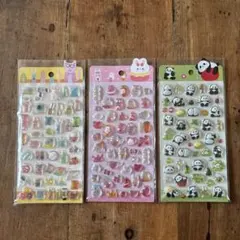 ぷくぷくシール 3シートセット