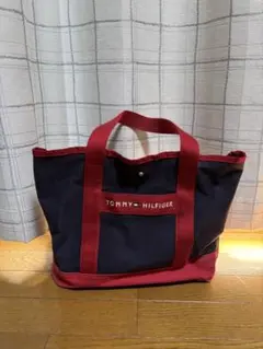 TOMMY HILFIGER トートバッグ ネイビー/レッド