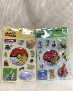 【韓国限定】 ポケモン シール ウォーターシール シャカシャカシール　2枚セット
