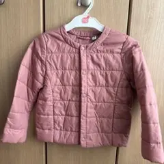 110cm キッズ ピンク キルティングコート