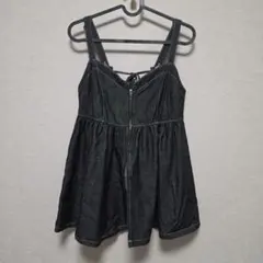 デニムビスチェ フロントジップ