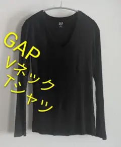 GAP 黒 Vネック Tシャツ XS
