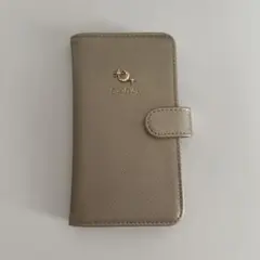 Afternoon Tea 手帳型 iPhoneケース シャンパンゴールド