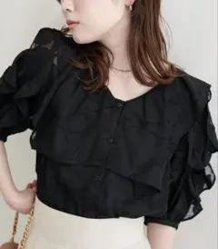 natural coutureオパールフラワーシアーブラウス 完売品のサムネイル