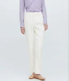 【新品タグ付】ユニクロ 感動パンツ ウールライク 丈長め L