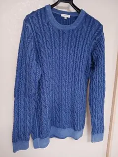 G*4様 BEAUTY&YOUTH ケーブルニット セーター XL ブルー