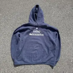 p*e様 UA企画　古着NFL パーカー Reebok ネイビー　フロントロゴ