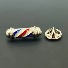 PN044-b ラペルピン サインポール ピンバッジ ブローチ ピンズ 銀色