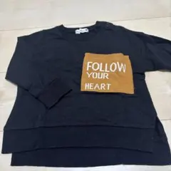 FOLLOW YOUR HEART トレーナー 80cm 黒