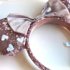ディズニー ミニーカチューシャ 　スパンコール　ピンク