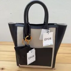★新品 EPOR I BAG M 縦型キャンバストート 黒 小物付き 限定セット