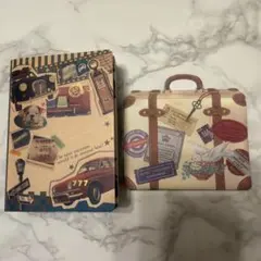 株式会社クーリア　ポケットメモリアル　メモ帳　メモ　レトロ　犬　車　シック