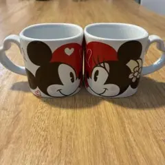 Disney ミッキー＆ミニー ペアマグカップ ハート