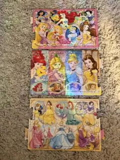 ディズニープリンセス　パズル3枚セット