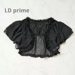 美品 LD prime フリル シフォン ボレロ レース ショート丈 黒のサムネイル