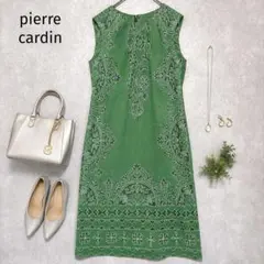 pierre cardin ピエールカルダン 総柄カットワーク風ワンピース38のサムネイル