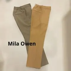 Mila Owen パンツ 2本セット 00サイズ　ベージュ、オレンジ
