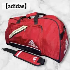 【adidas】 アディダス ボストンバッグ 旅行バッグ レッド ナイロンのサムネイル