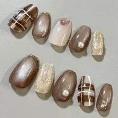 秋ネイル ネイルチップ