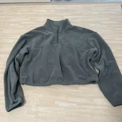 GU ストレッチフリースハーフジッププルオーバー　グリーン　Lサイズ