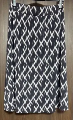 LAURA ASHLEY ウエスト総ゴムひざ丈フレアスカート サイズ11