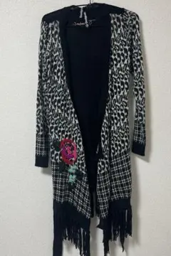 Desigual レオパード柄 ロングカーディガン