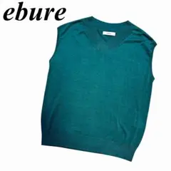 エブール　ebure タートルネック　ノースリーブニットトップス　シルク混　黒 エブール ebure タートルネック ノースリーブニットトップス シルク混