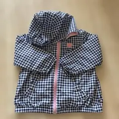 ミキハウス チェック柄フード付きジャケット