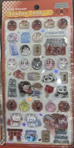 ボンボンドロップ　日本　和柄シール　東京観光　浅草japanシール交換
