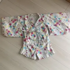 サンリオ 甚平 花柄 くま キッズ