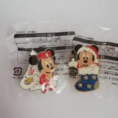 ディズニー クリスマス風 ピンバッチ ミッキー ミニー 2種セット