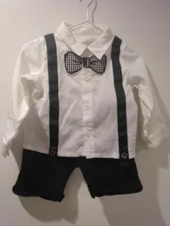 子供用フォーマル3点セットだまし蝶ネクタイサスペンダー 90センチ