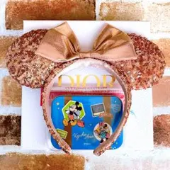 ディズニーランド ミニー カチューシャ ピンクゴールド スパンコール