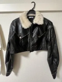 MAMC フェイクレザー ボレロジャケット