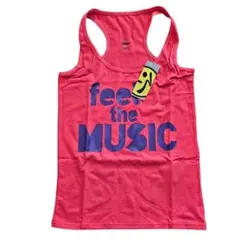 未使用 ZUMBA ズンバ タンクトップ M コーラル ピンク 正規品 タグ付