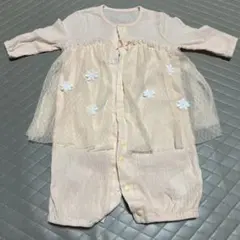 未使用　綿100% ピンク色ツーウェイ・ドレスオール　50〜70