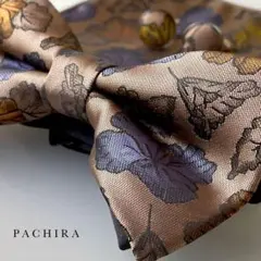 - 蝶ネクタイ チーフ 2点セット 花柄 ネクタイ スーツ